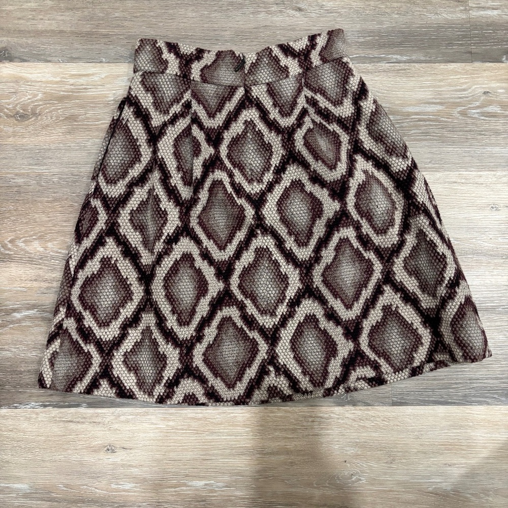 ANIMAL PRINT GEOMETRIC SKIRT BY PINK TARTAN